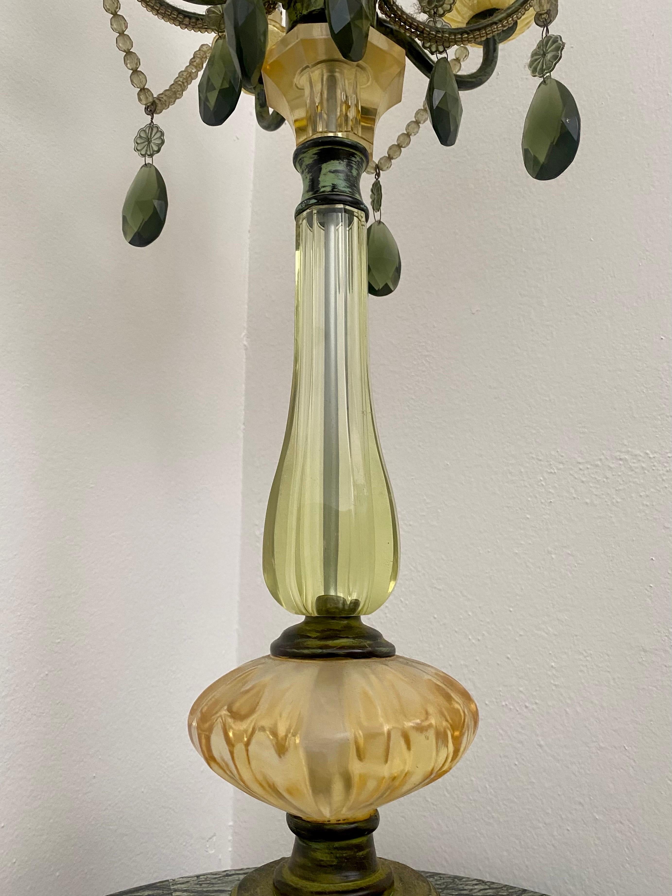 vintage green table lamps