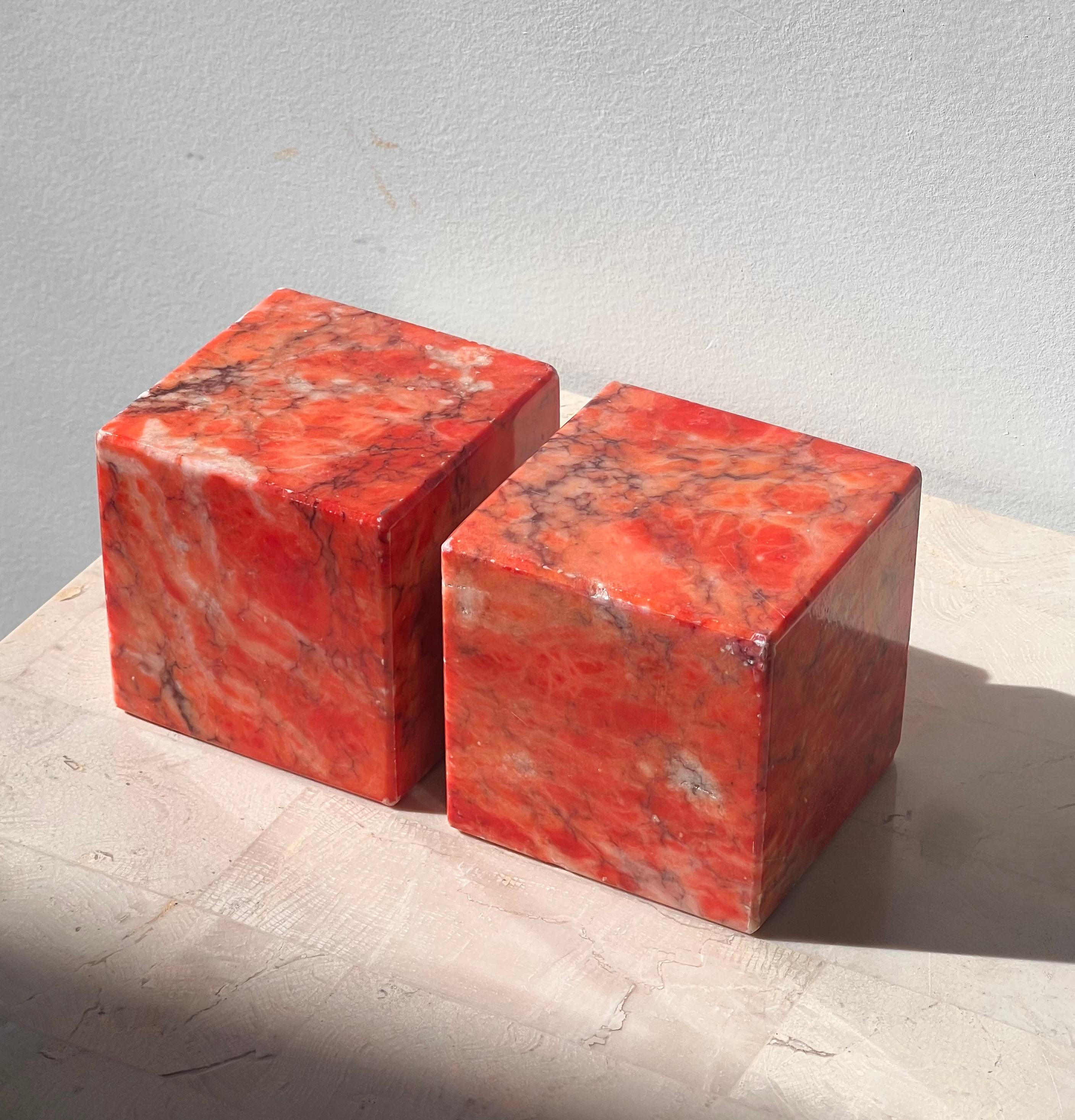 A pair of vintage Italian alabaster bookends, mid 20th century 8