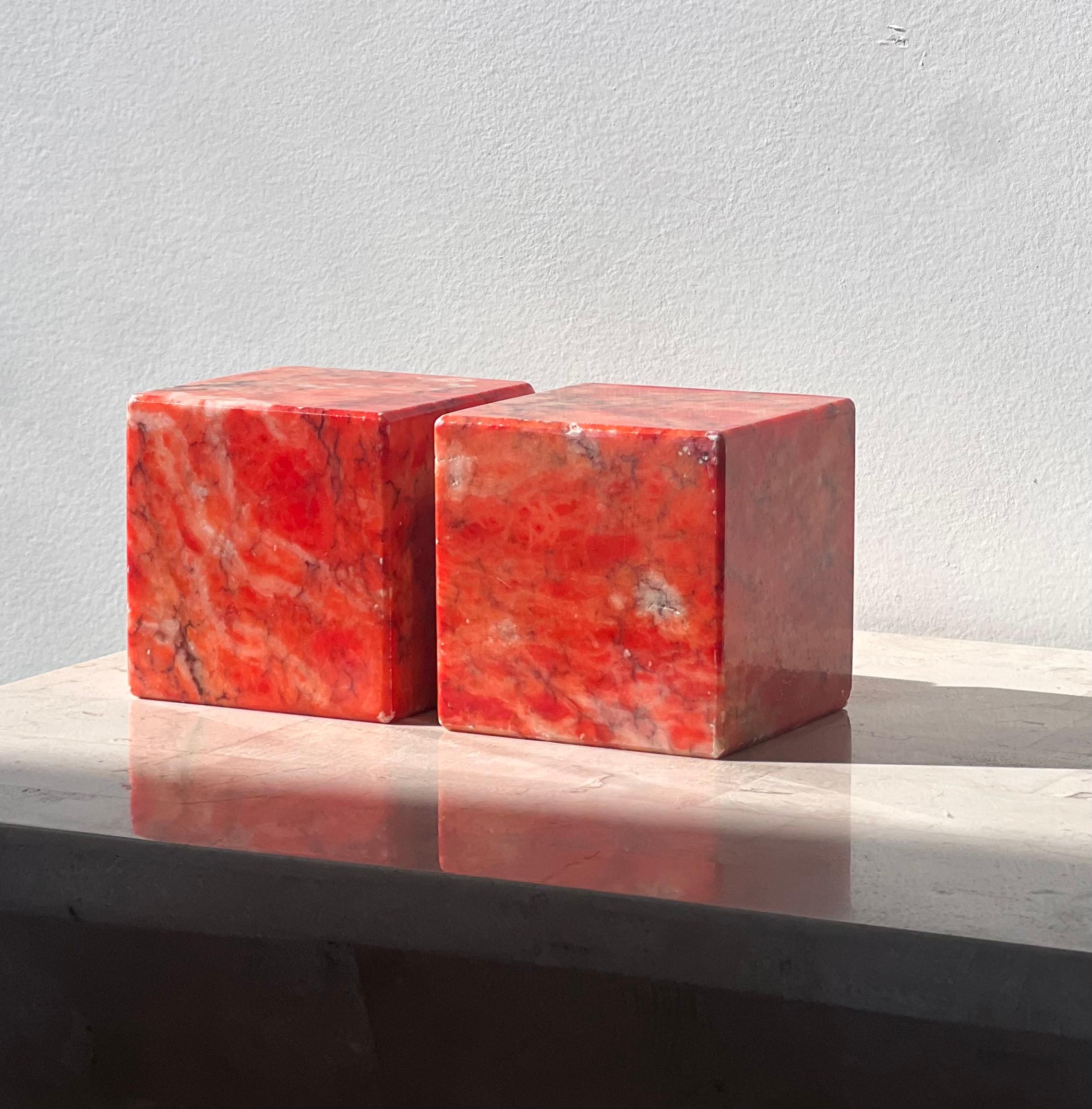 A pair of vintage Italian alabaster bookends, mid 20th century 9