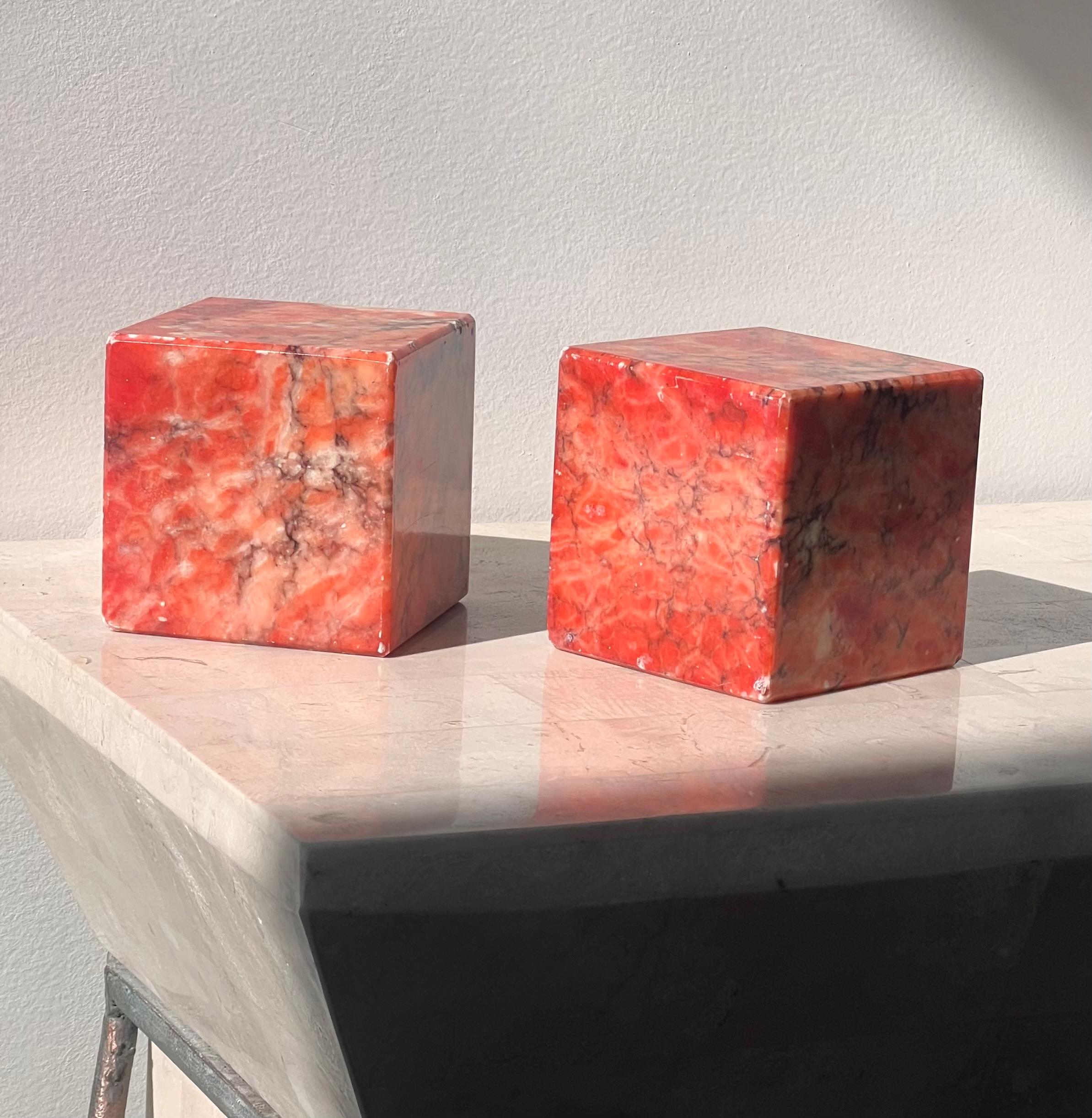 A pair of vintage Italian alabaster bookends, mid 20th century 10