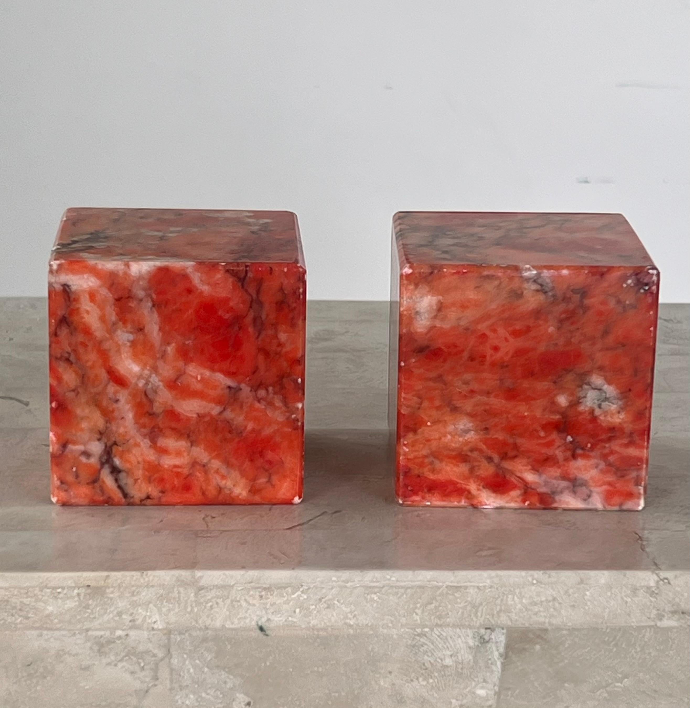 A pair of vintage Italian alabaster bookends, mid 20th century 3
