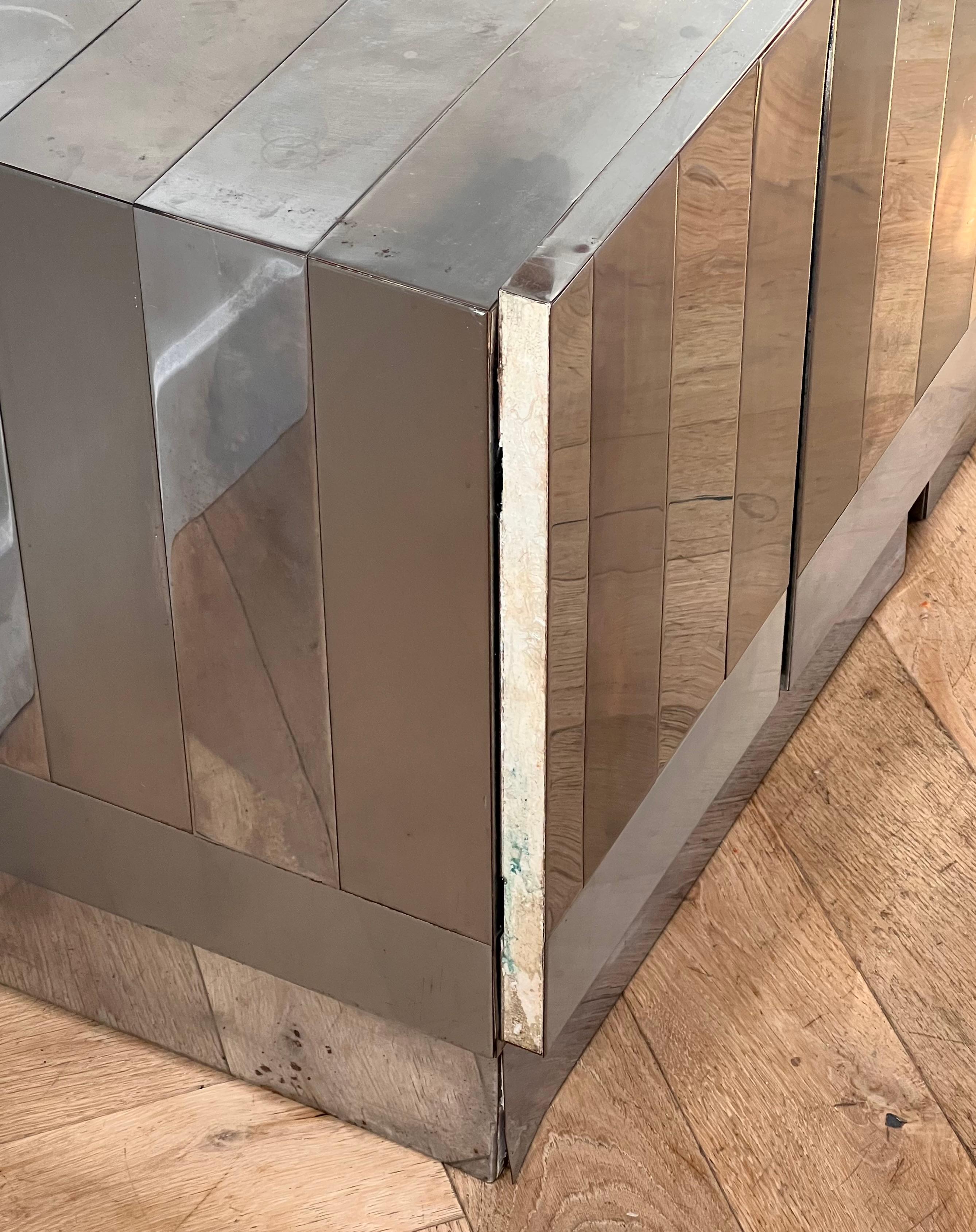 A pair of vintage Italian chrome nightstands by Ello, circa 1970 4