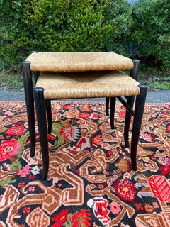 Pair of Vintage Italian Gio Ponti Style Nesting Stools