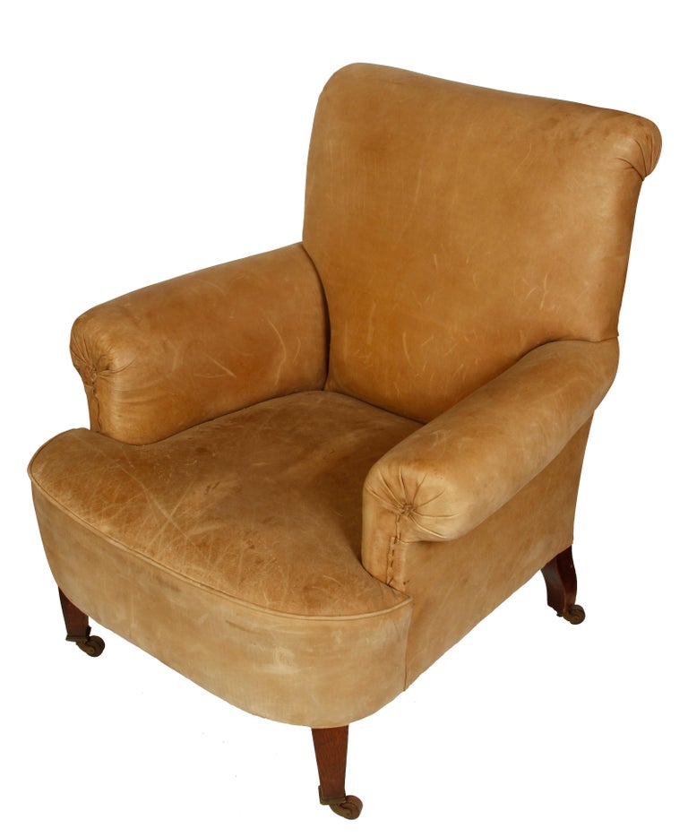 Pair of Vintage Leather Club Chairs For Sale at 1stdibs