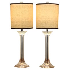 Pair of Vintage Lucite Lamps