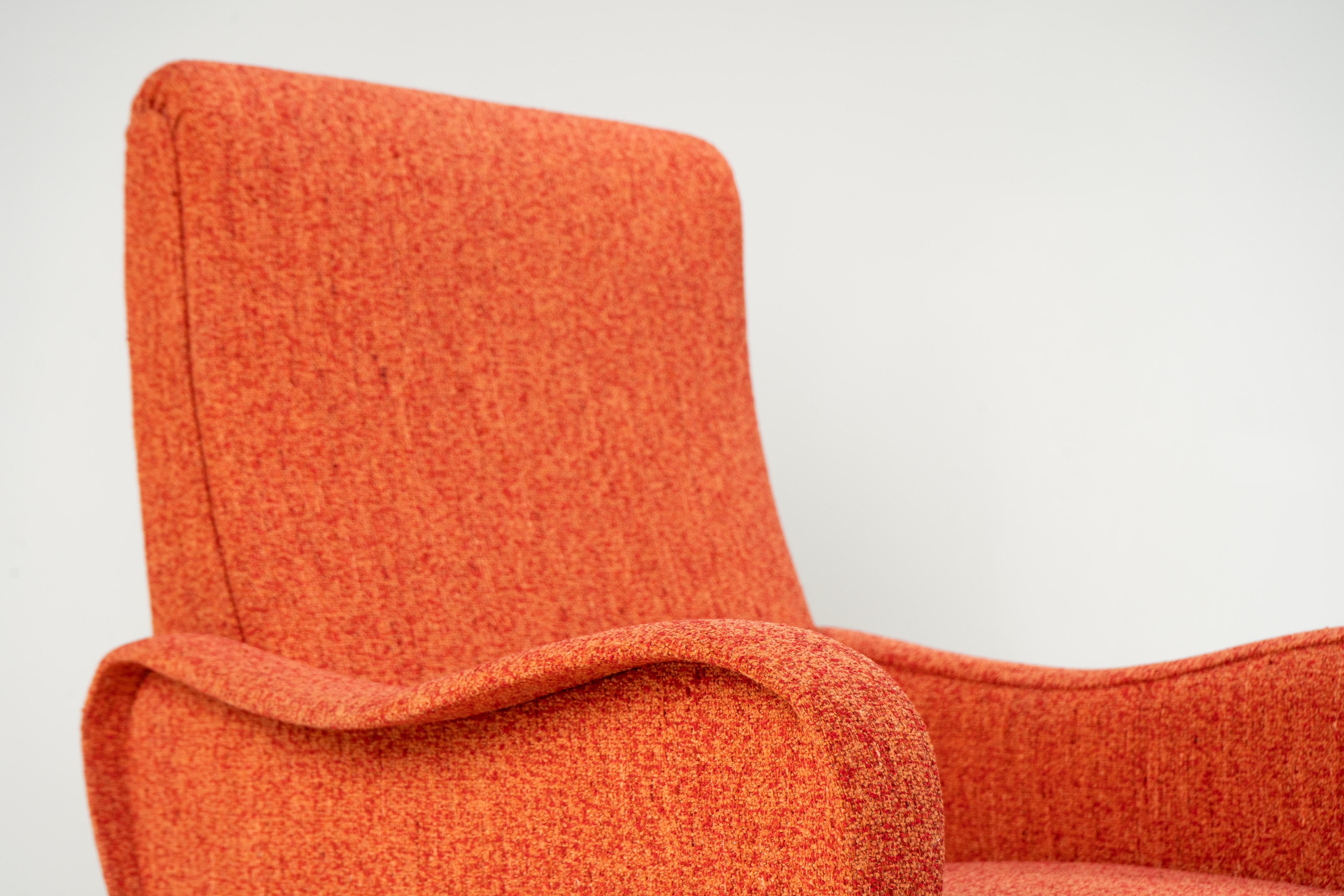 A Pair of Vintage Mid Century Armchairs in the Style of Marco Zanuso For Sale 2