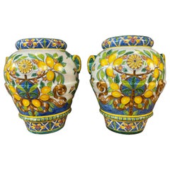 Pair of Vintage Monumental Italian Garden Planters