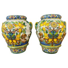 Pair of Vintage Monumental Italian Garden Planters