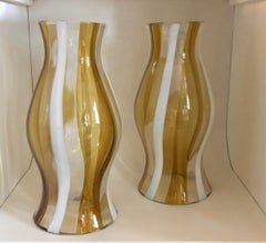 Pair of Vintage Murano Glass Photophores, Italian, 1960s