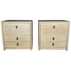 Pair of Vintage Paul Frankl Nightstands with X-Handles