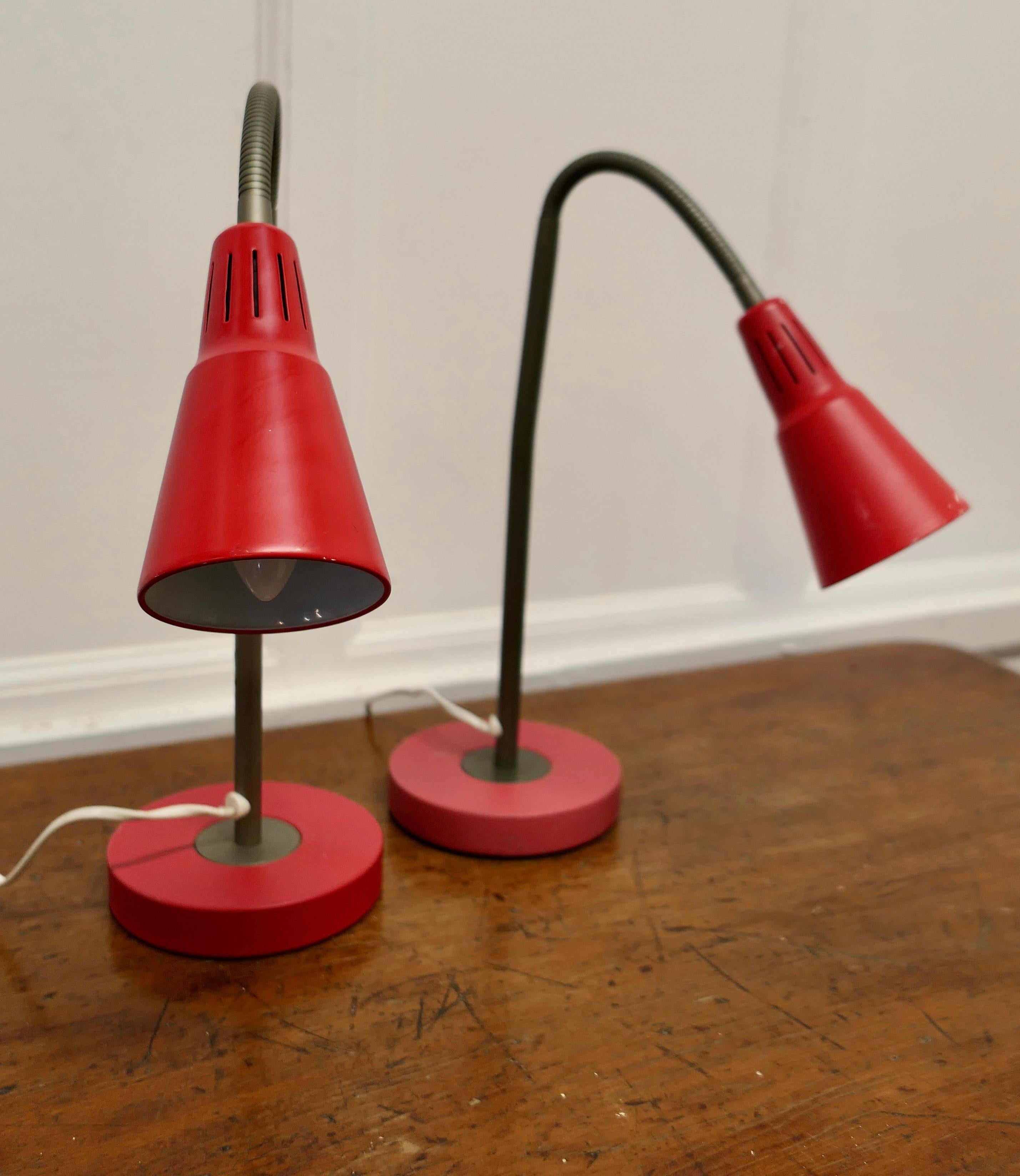 Mid-20th Century Pair of Vintage Retro French Angle Desk Lamps Very Stylish Statement Pieces i For Sale