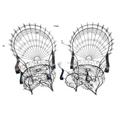 Pair of Vintage Salterini Peacock Chairs
