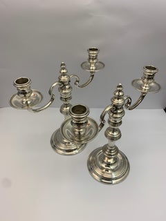 Pair of Vintage Silver Candelabra, 1968