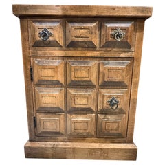 A Pair of Vintage Spanish Style Brutalist Bedside Cabinets, 20th Century
