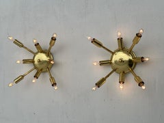 A pair of Vintage Sputnik Sconces Or Ceiling Lights