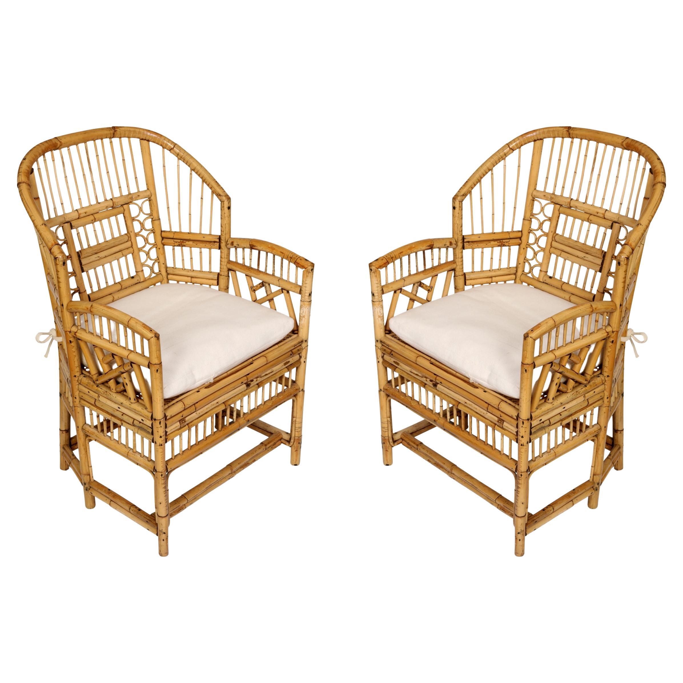 Pair of Vintage Wicker and Metal Chairs at 1stDibs
