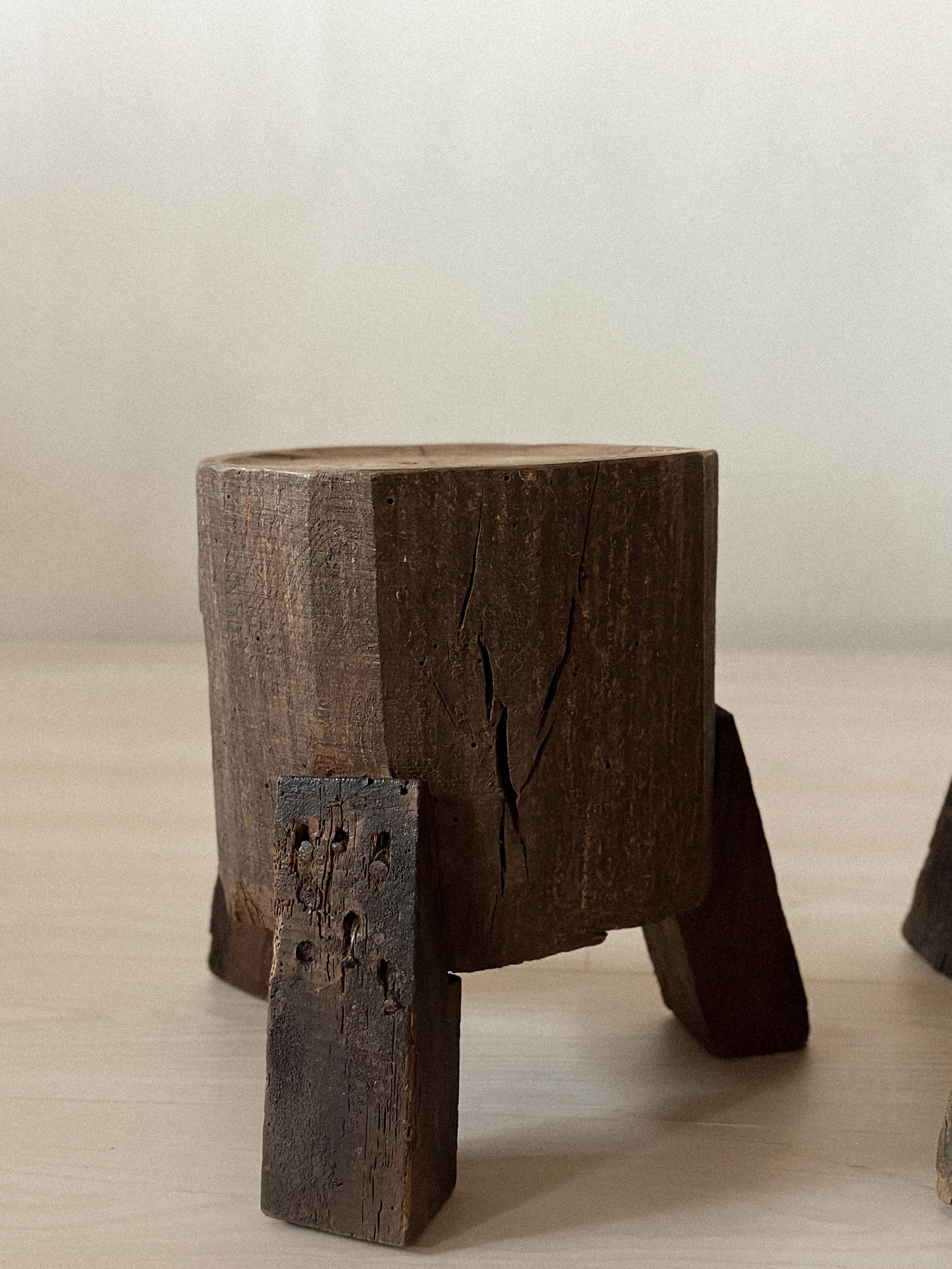 A Pair of Wabi Sabi Side tables or stool, Spain, circa 1960s In Good Condition In Hønefoss, 30