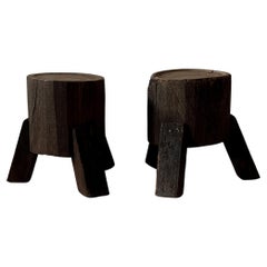 A Pair of Wabi Sabi Side tables or stool, Spain, circa 1960s