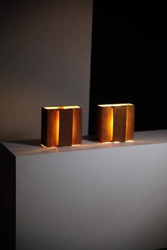 Pareja de apliques de cerámica de Guy Bareff Francia Años 70