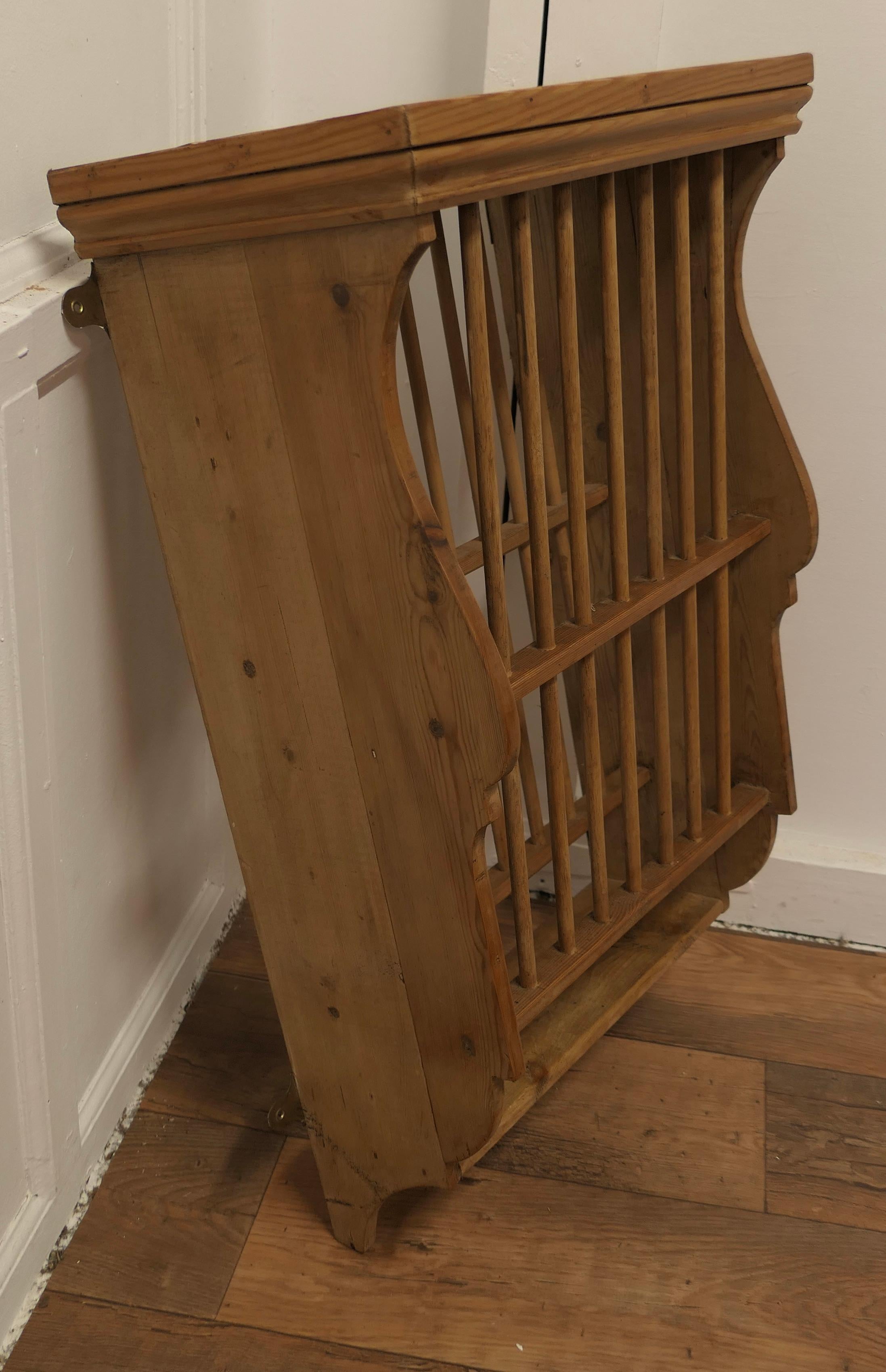 wall mounted wooden plate rack