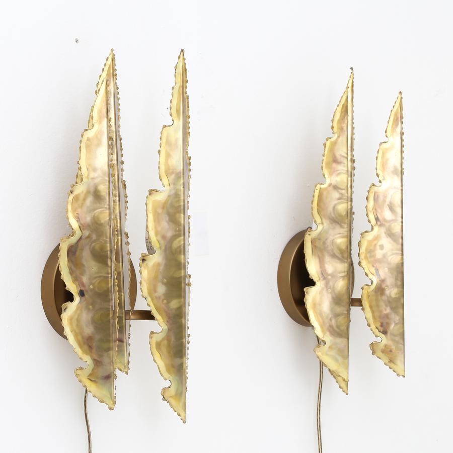 Patinated Pair of Wall Lamps by Svend Aage Holm Sørensen