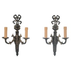 A pair of wall lamps, France, around 1890.