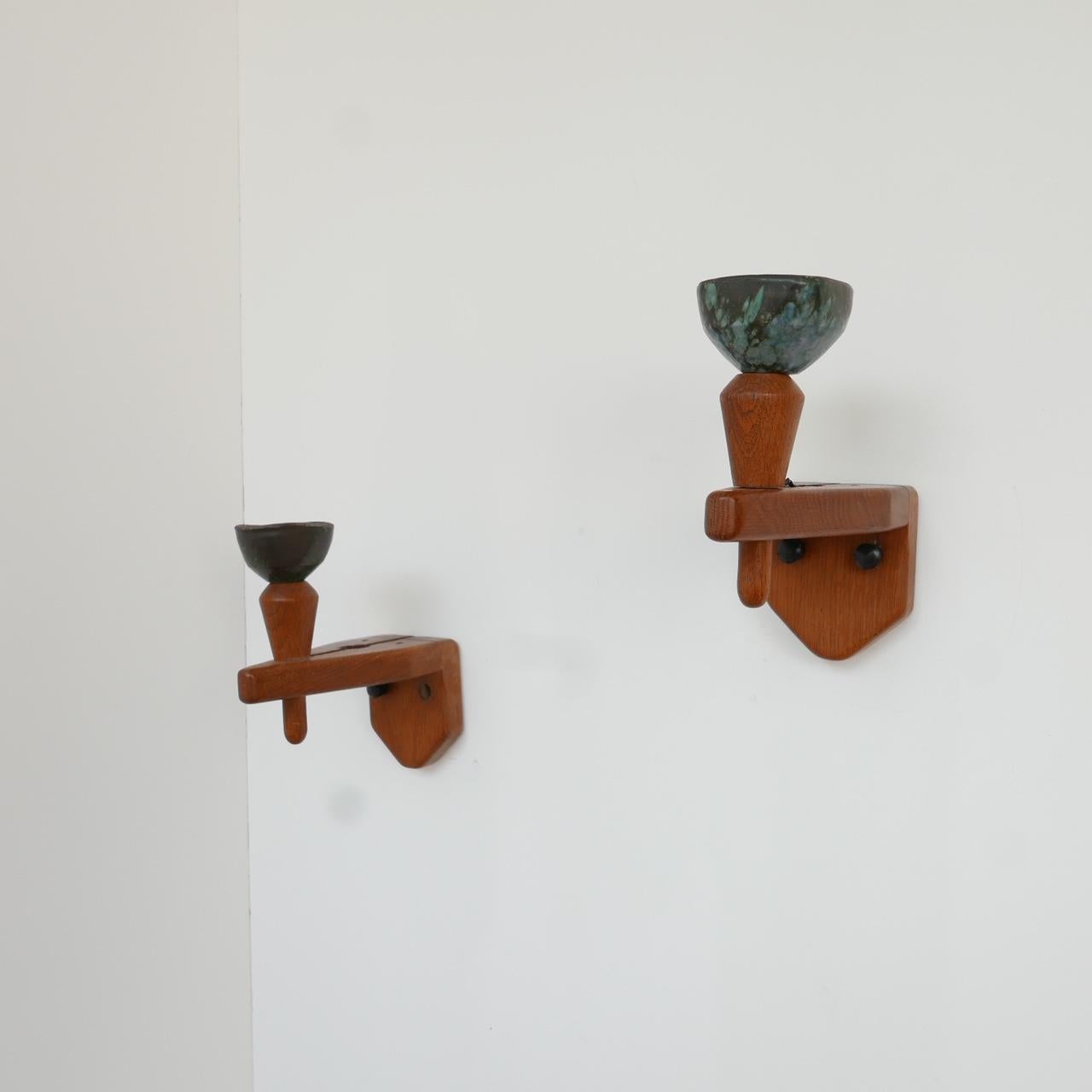 Pair of Wall Lights by French Designers Guillerme et Chambron In Excellent Condition In London, GB