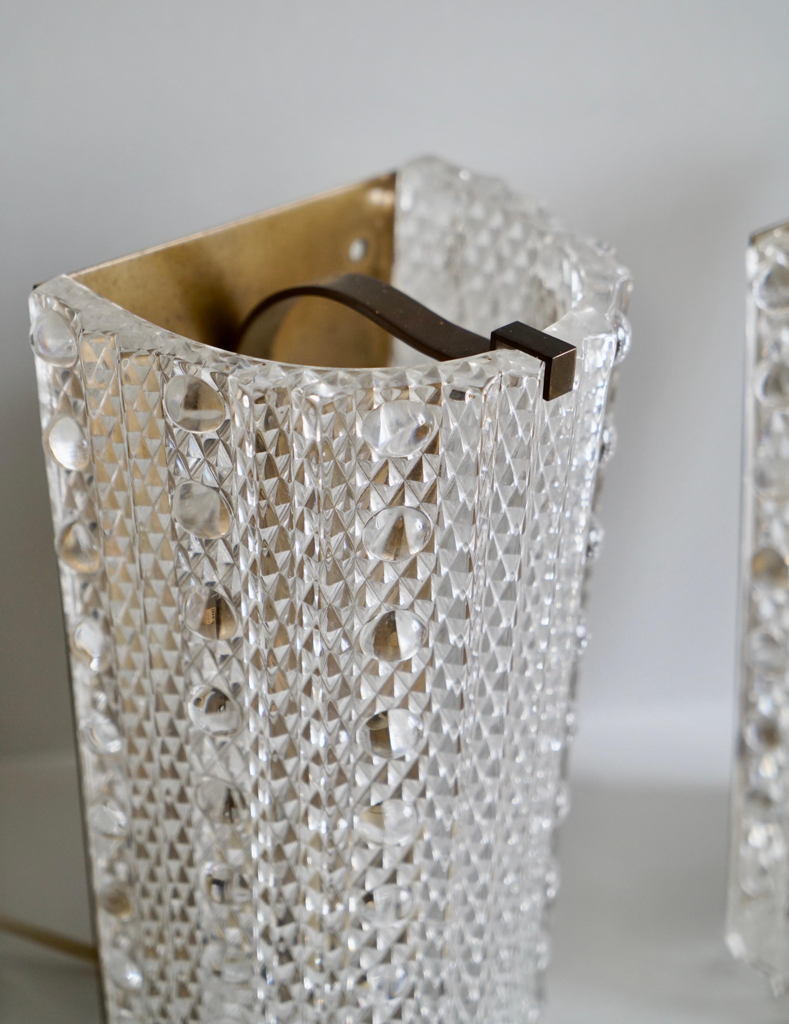 A pair of wall lights by Orrefors / 2 pairs available For Sale 1