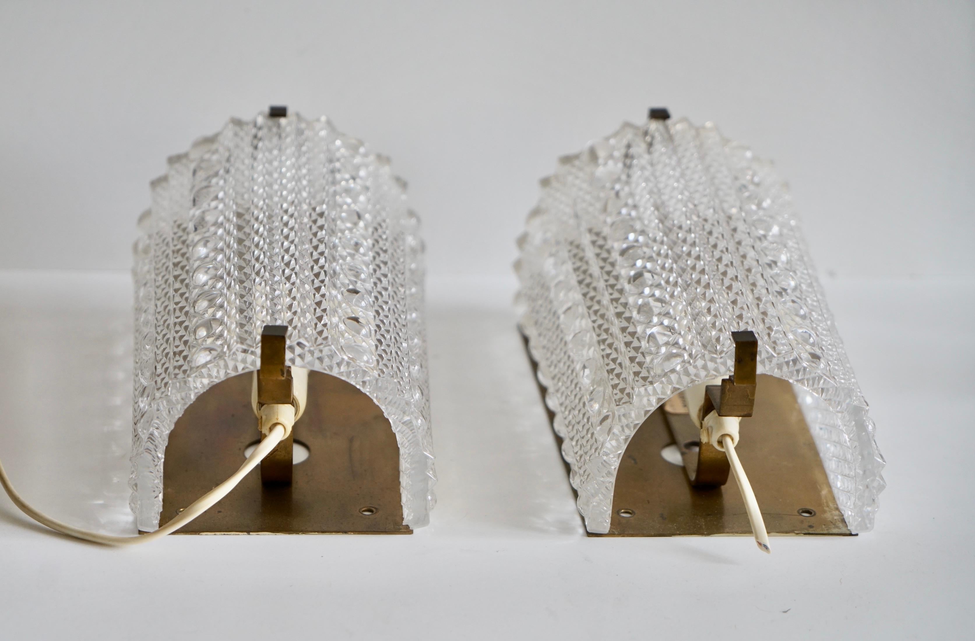 A pair of wall lights by Orrefors / 2 pairs available For Sale 2