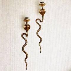 Pair of Wall Lights  in the Shape of a Cobra, Art Deco, 1920s-1930s