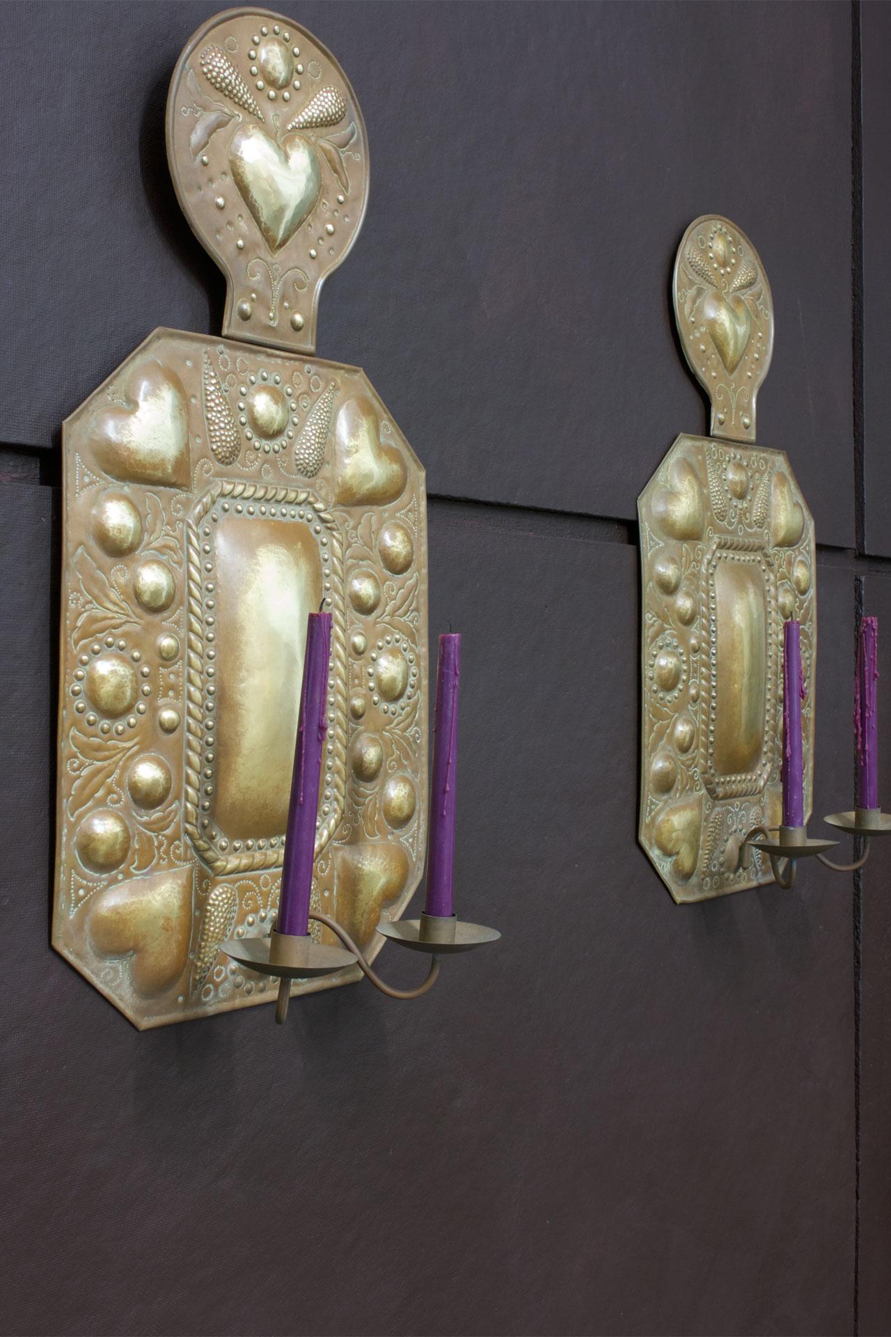 German Pair of Wall Sconces by Paul Huwald For Sale