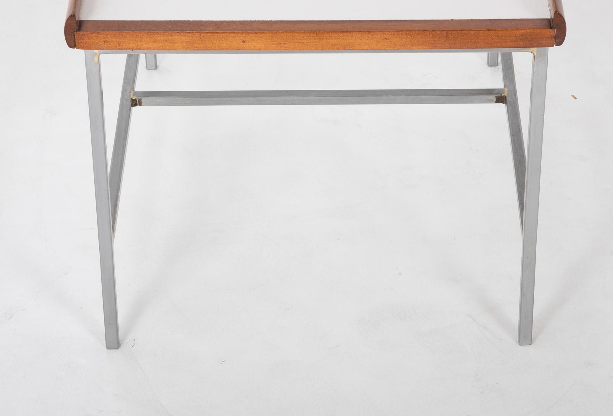 Pair of Walnut and Steel Side Tables in the Manner of Paul McCobb 5