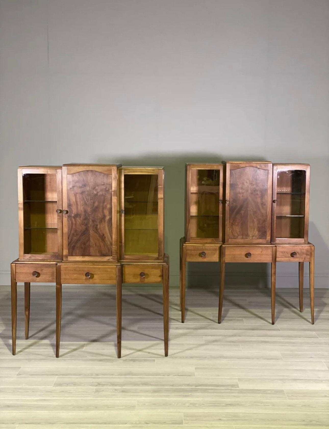 A Pair Of Walnut Cabinets By Arthur Reynolds Of Ludlow For Sale 3