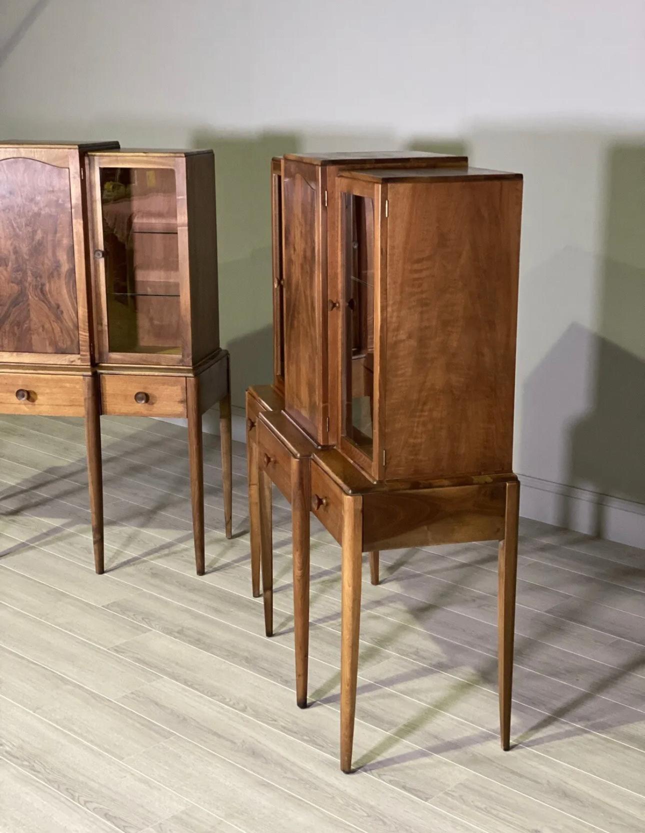 Mid-20th Century A Pair Of Walnut Cabinets By Arthur Reynolds Of Ludlow For Sale