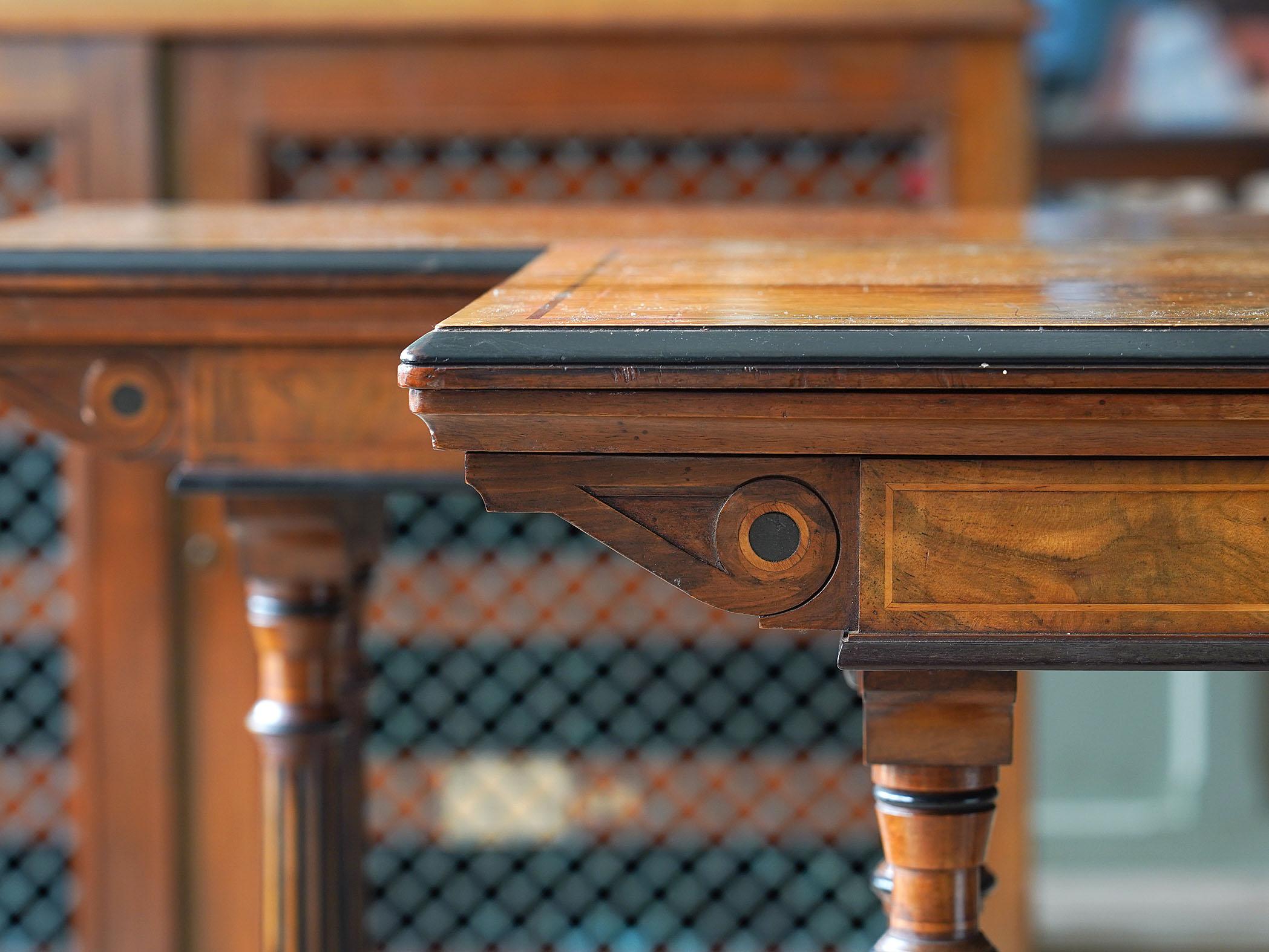 Pair of Walnut Gaming Tables by Lamb of Manchester 15