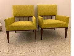 Pair of Walnut Lounge Chairs in the Manner of Paul McCobb