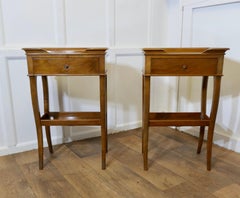 A Pair of Walnut Night Tables, Bedside Cabinets
