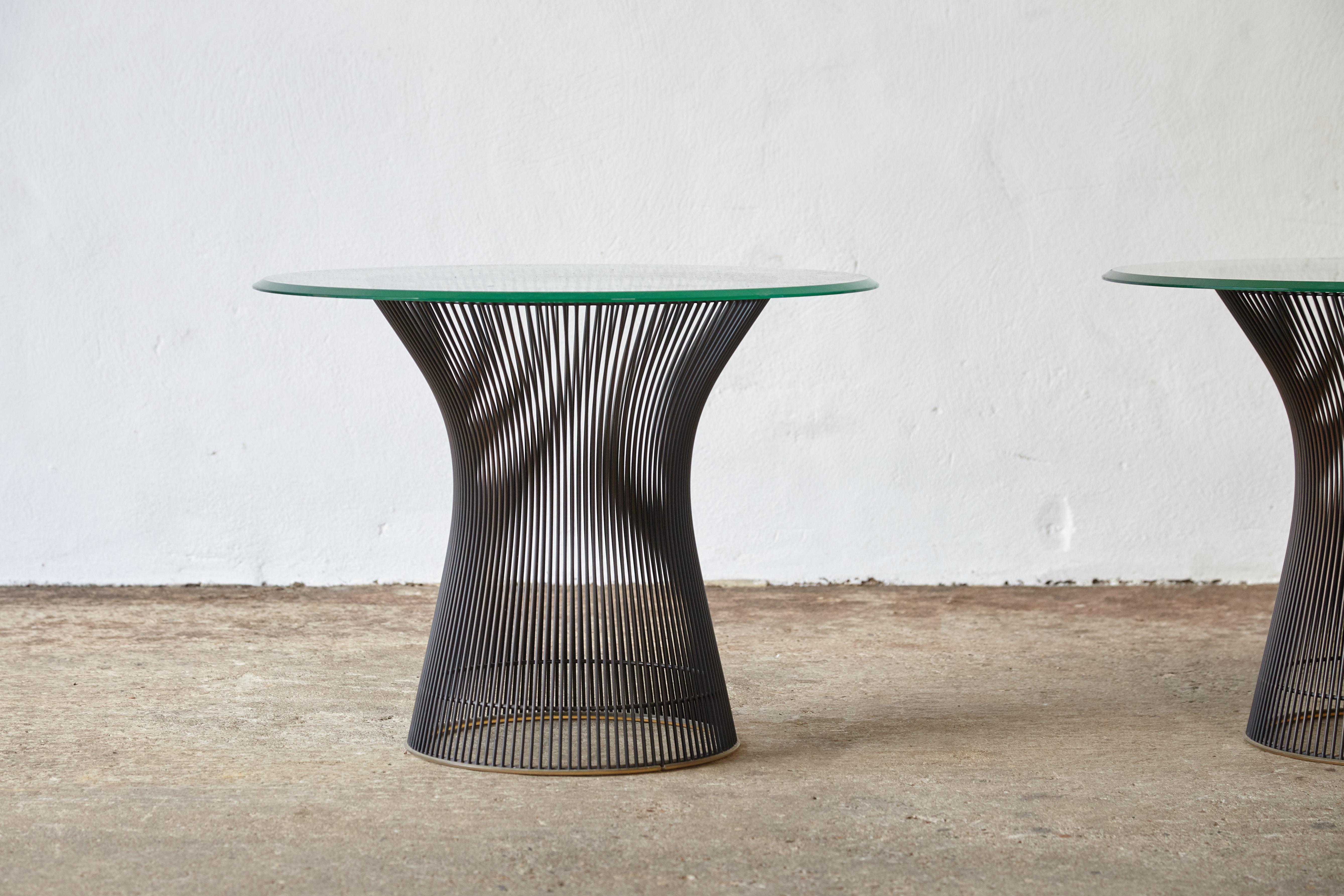 Mid-Century Modern Pair of Warren Platner for Knoll Side Tables, USA