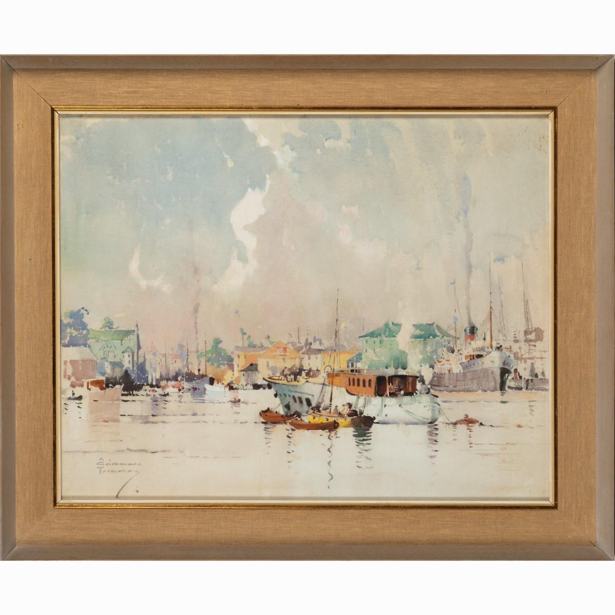 Anglais Paire d'aquarelles d'Albert Gordon Thomas R.S.W en vente