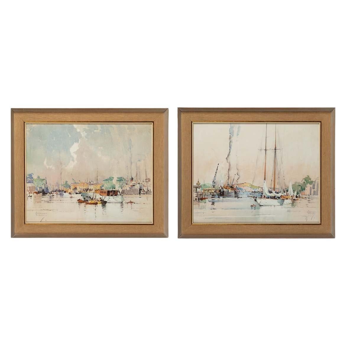 Paire d'aquarelles d'Albert Gordon Thomas R.S.W