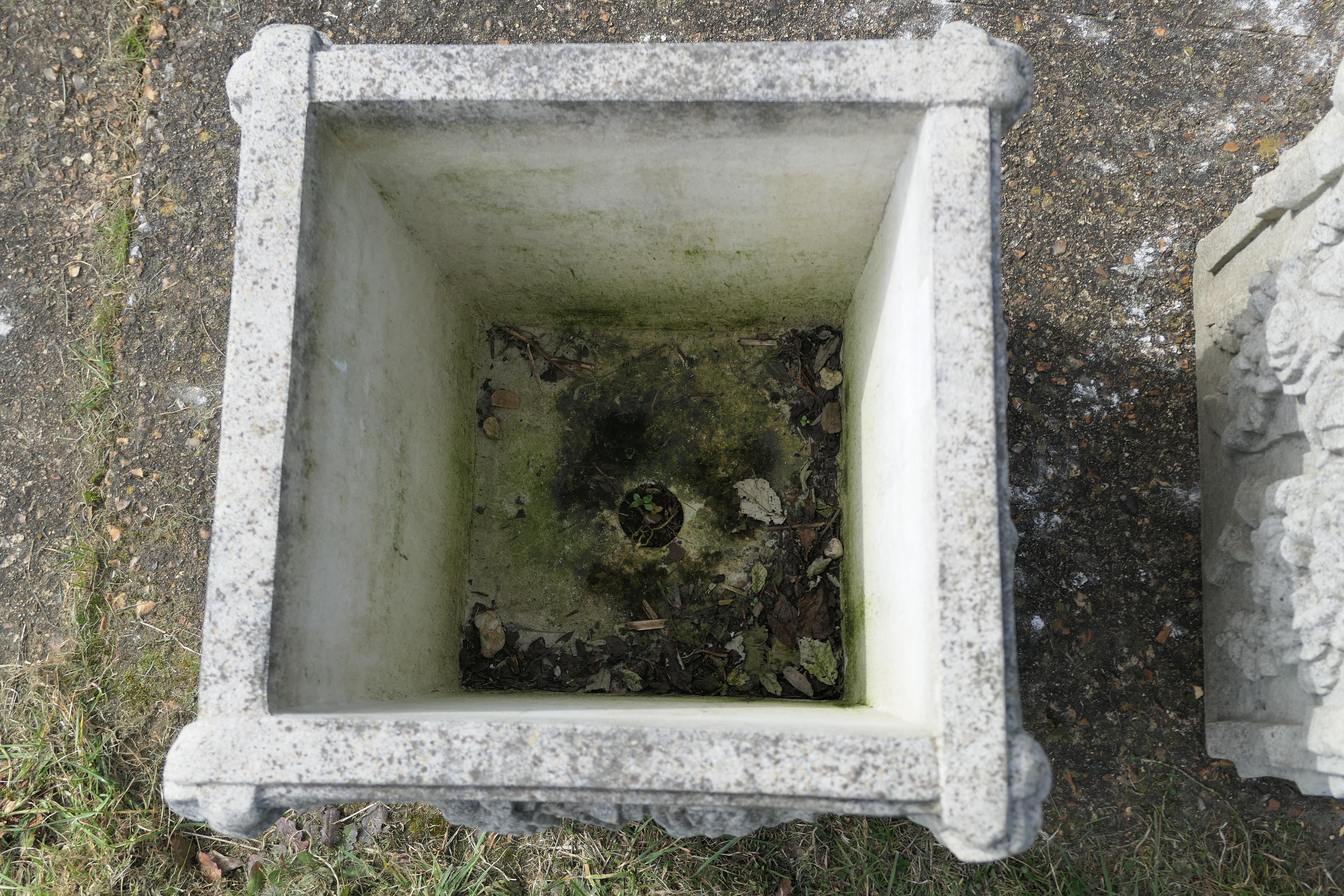 Mid-20th Century A Pair of Weathered Large Haddonstone Garden Planters  An excellent pair of larg For Sale