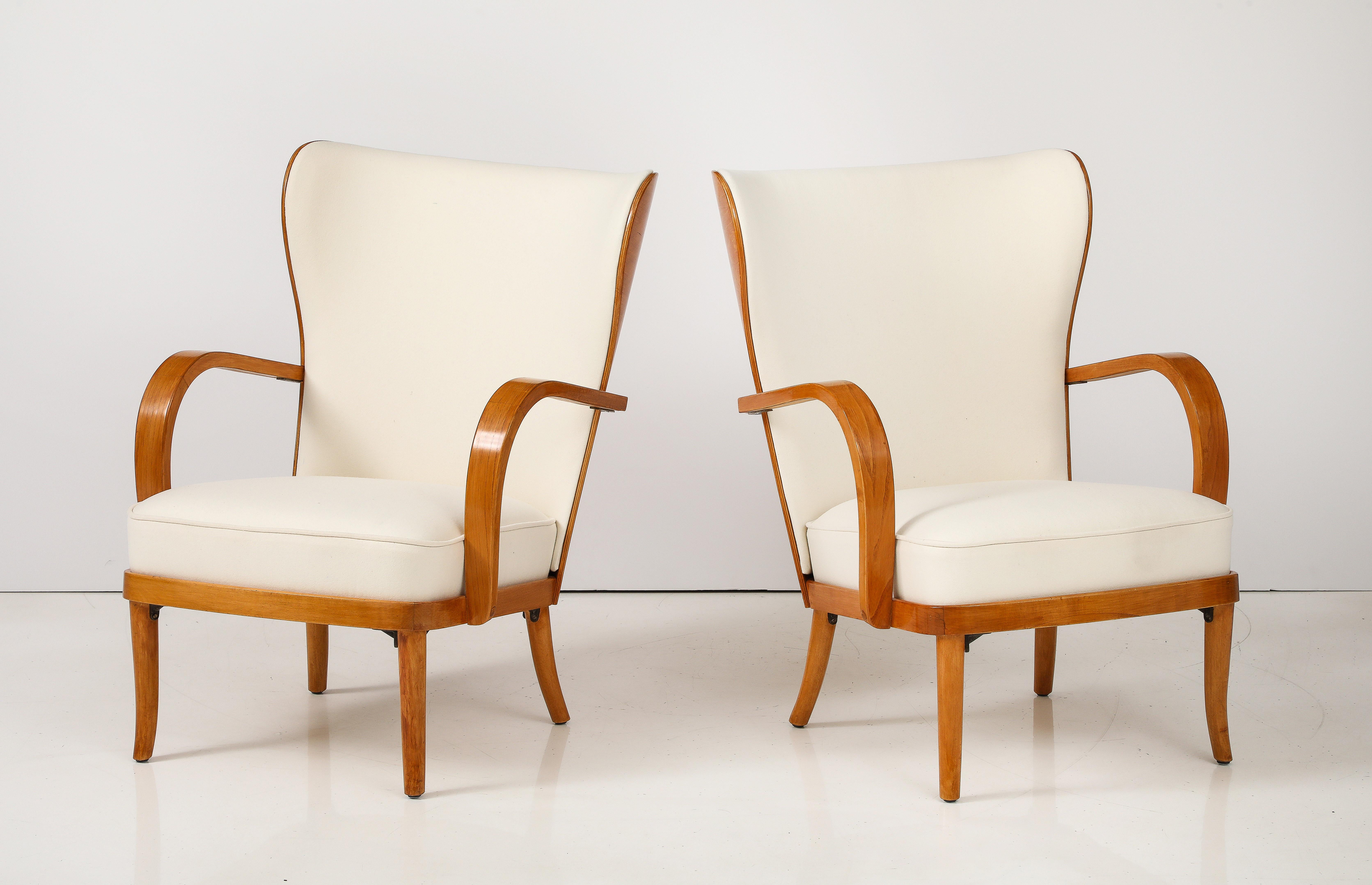 A Pair of Werner West Open Armchairs, Circa 1930s 4