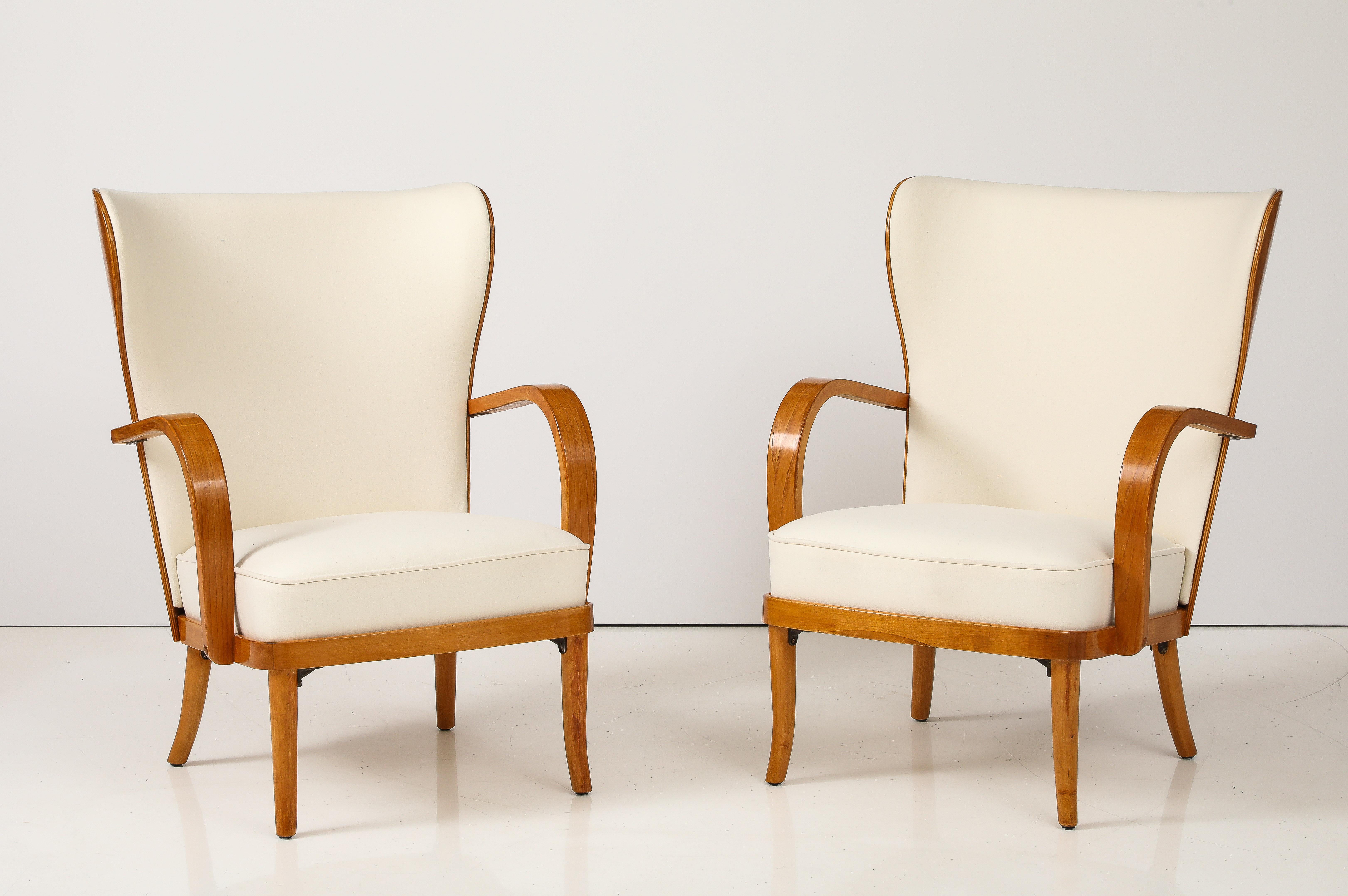 A Pair of Werner West Open Armchairs, Circa 1930s 6