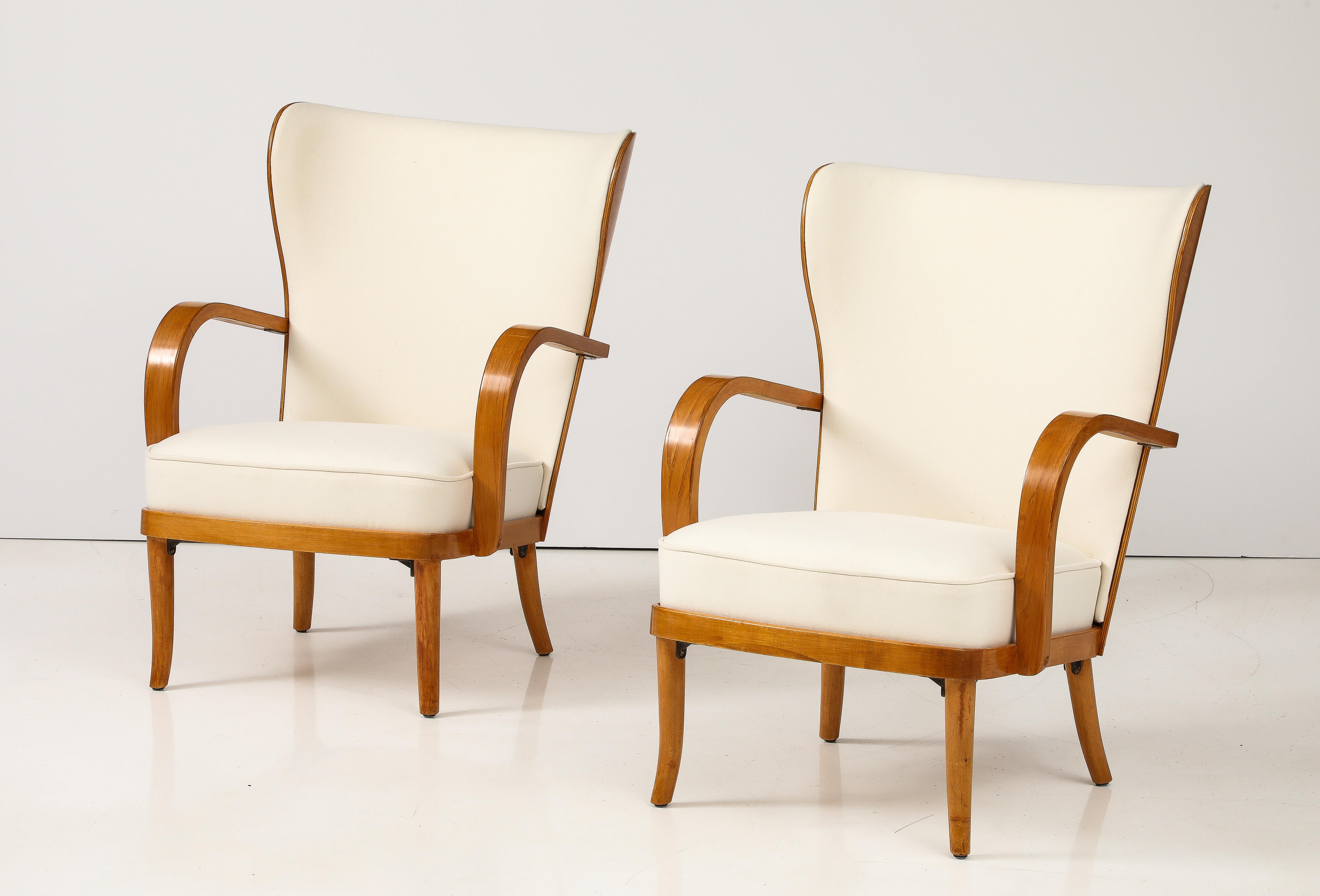 A Pair of Werner West Open Armchairs, Circa 1930s 10