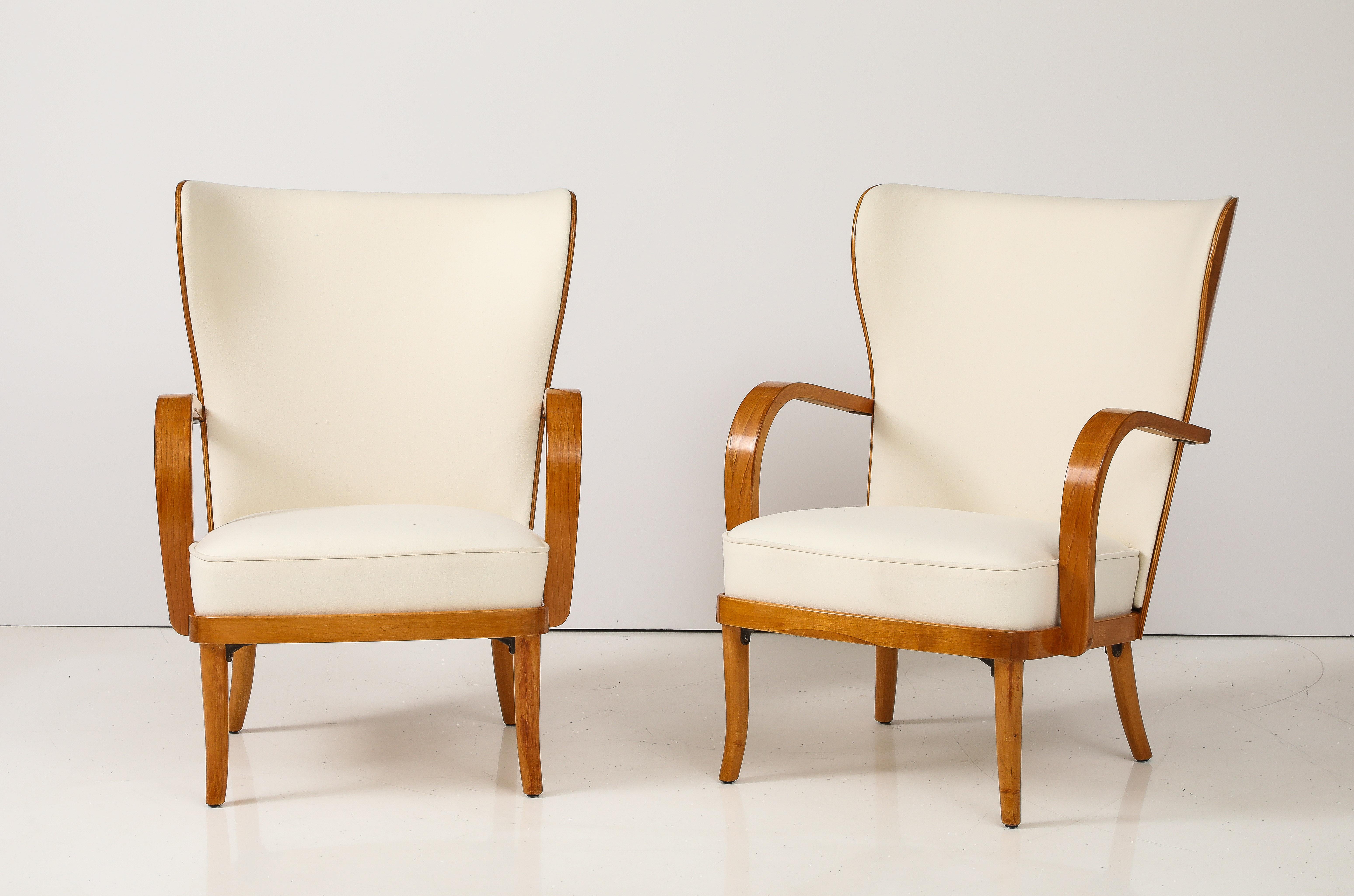 A Pair of Werner West Open Armchairs, Circa 1930s 11