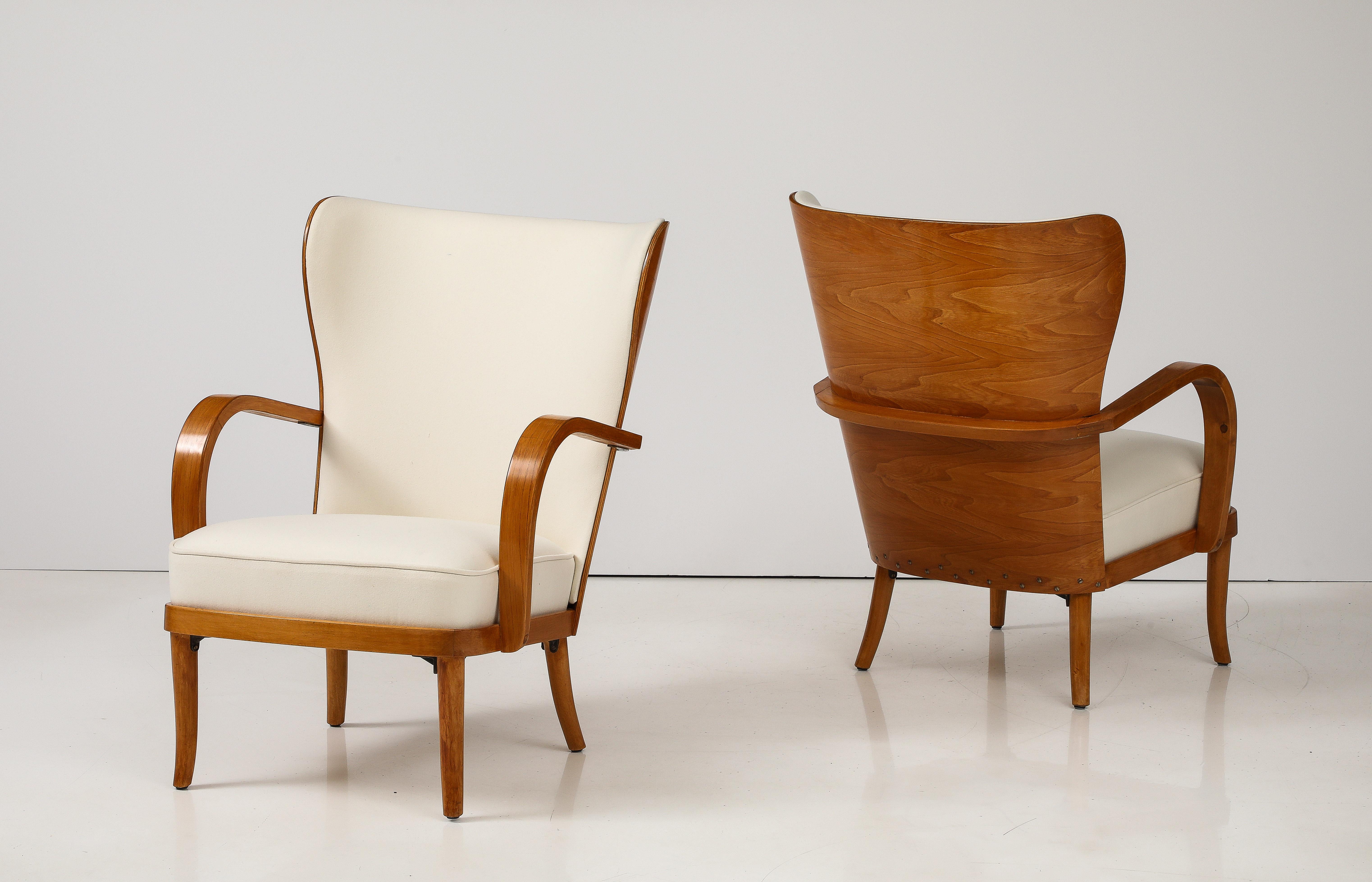 A Pair of Werner West Open Armchairs, Circa 1930s 1