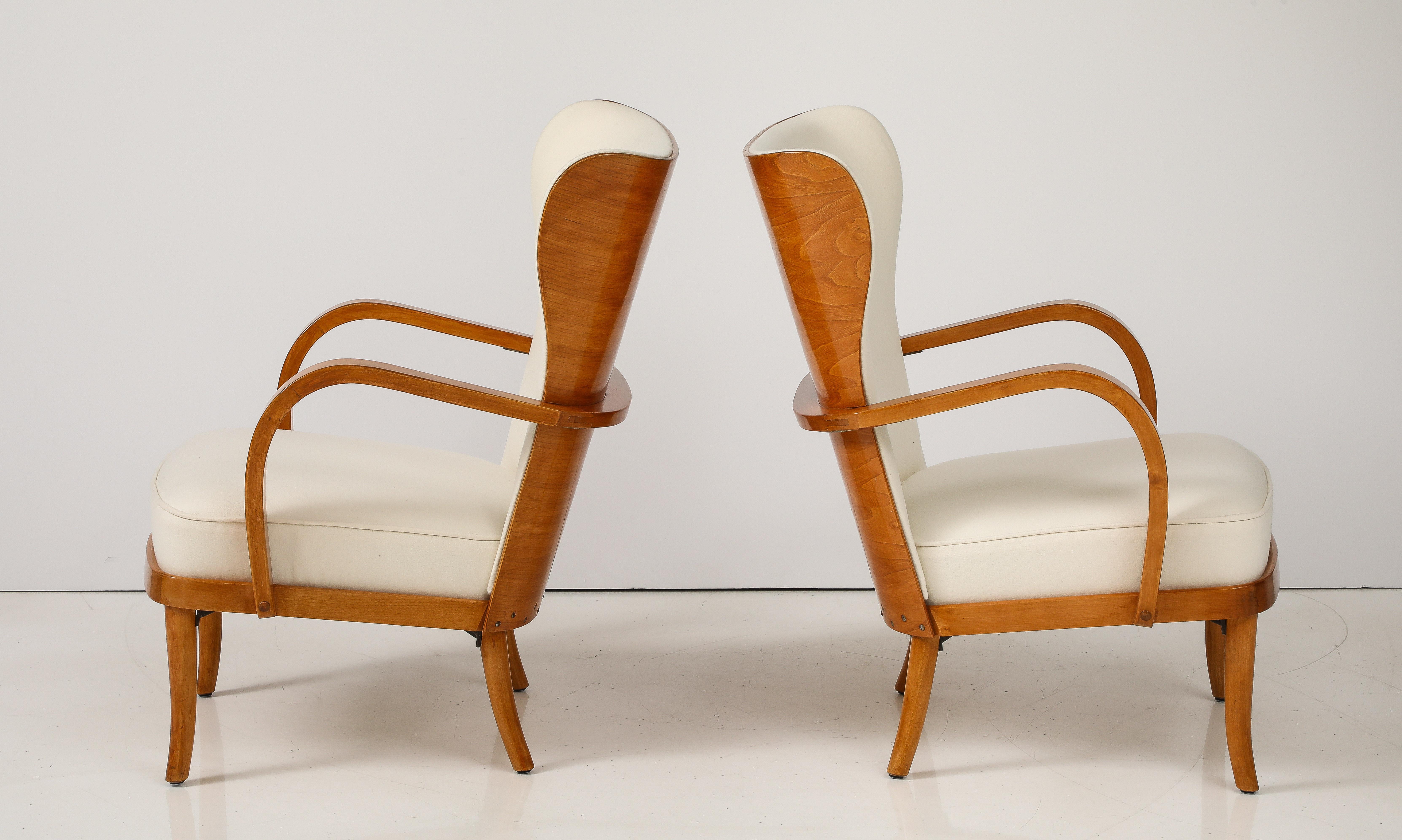 A Pair of Werner West Open Armchairs, Circa 1930s 2