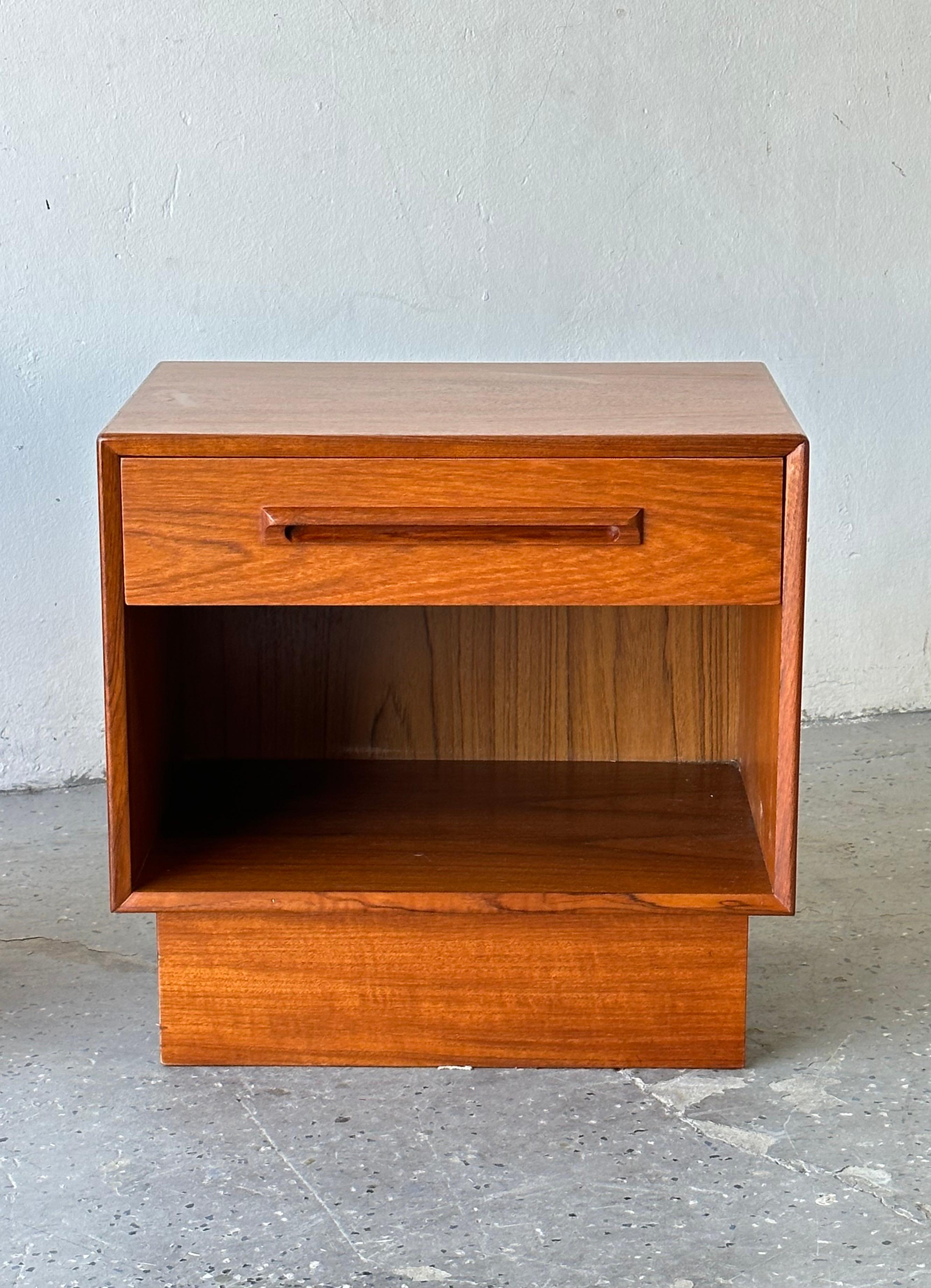 danish teak nightstand