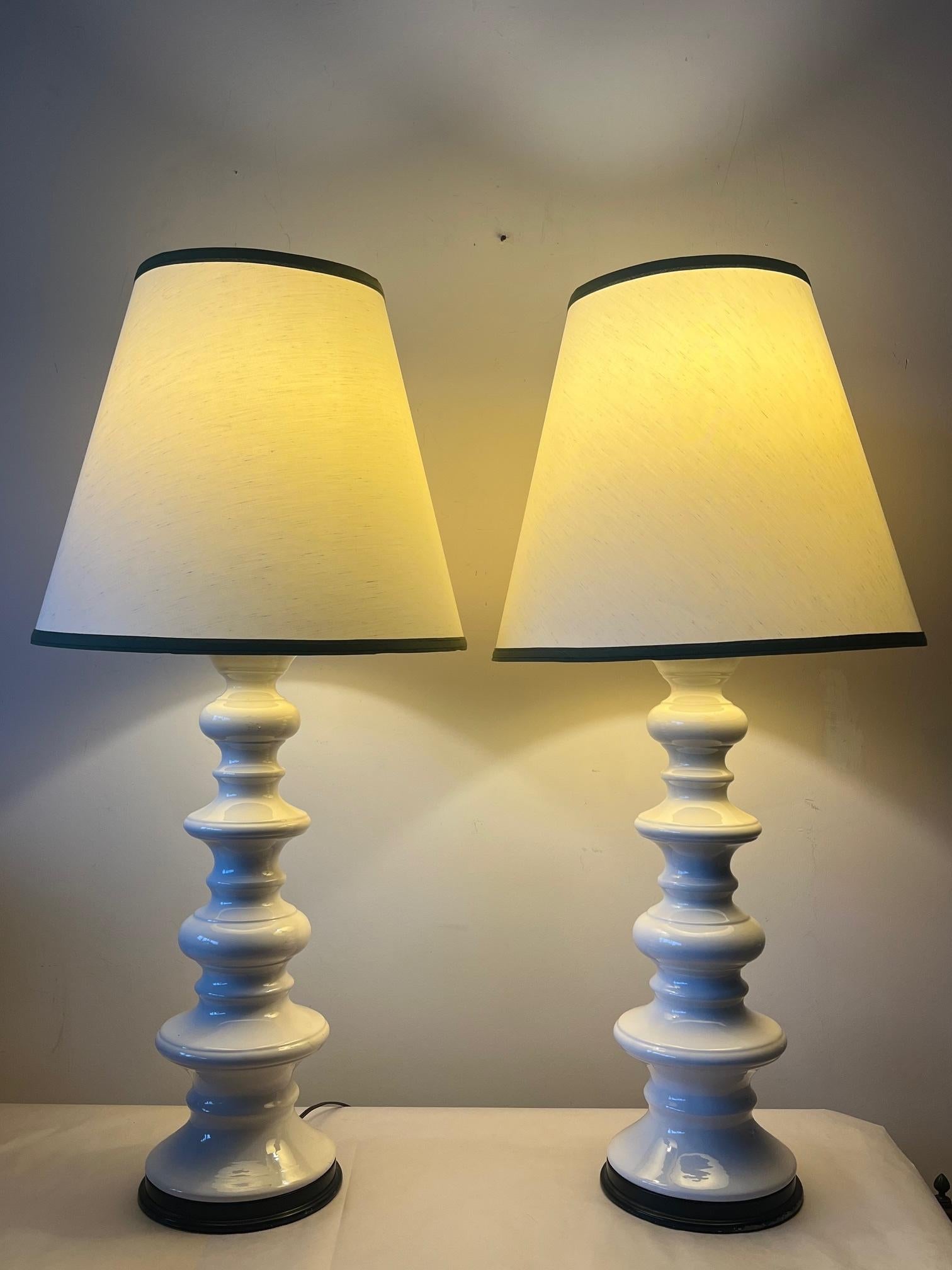 A Pair Of Sculptural Ceramic Lamps Ca' 1960's For Sale 1