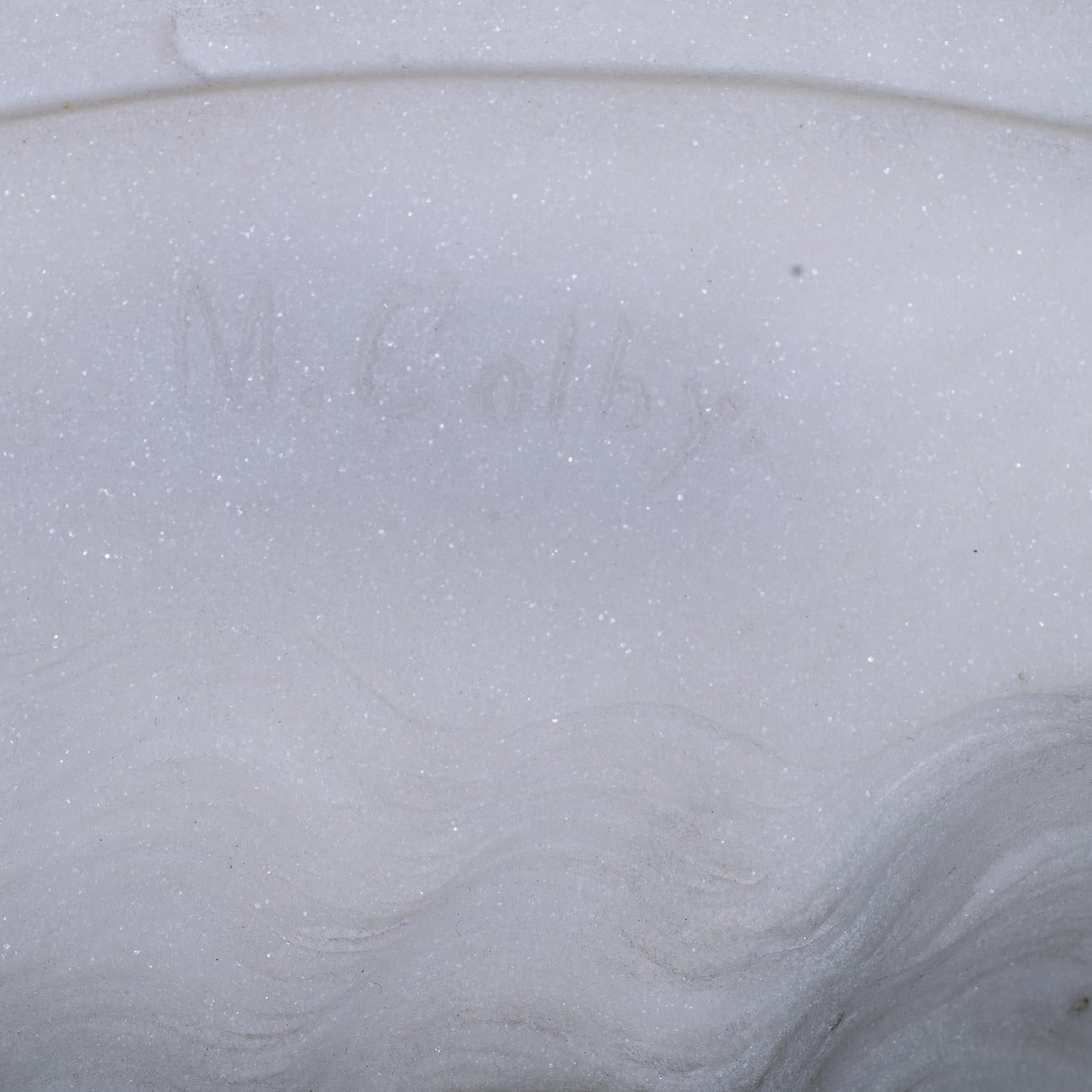 A Pair Of White Marble Portrait Roundels of 'Morning' and 'Evening' For Sale 4